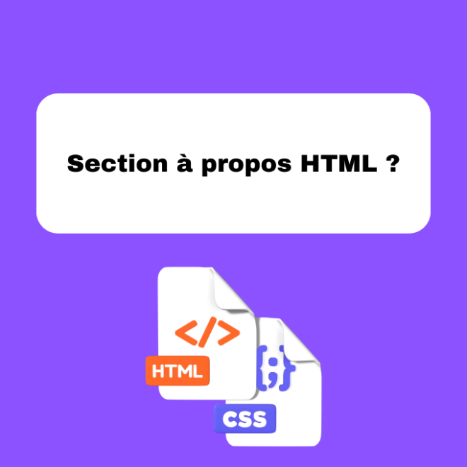 11.11 Section À Propos de Moi et Recherche en HTML