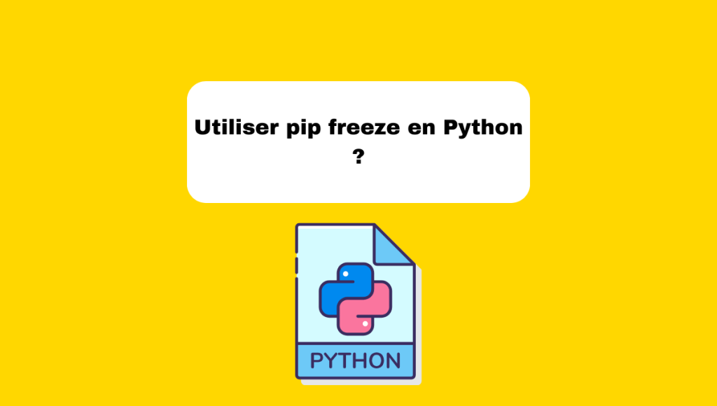 Utiliser pip freeze en Python ?